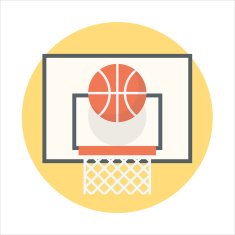 Sports theme flat style colorful vector icon for info graphic