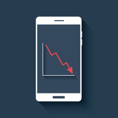 Mobile chart infographics element Smartphone with graphs Business report diagram