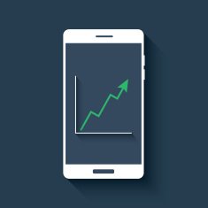 Mobile chart infographics element Smartphone with graphs Business report diagram N2