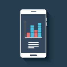 Mobile chart infographics element Smartphone with graphs Business report diagram N3