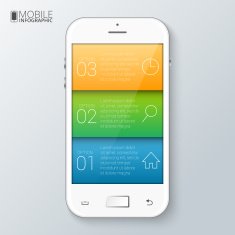 Vector mobile phone for infographic N3