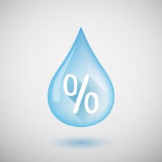 Water drop with a discount sign