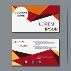 Business visiting card banner sticker mockup flyer label vector template N21