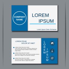 Business visiting card banner sticker mockup flyer label vector template N24