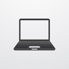 Vector modern laptop icon isolated on white