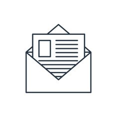 Open mail outline icon