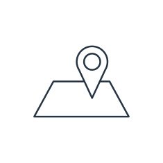 Map pointer outline icon