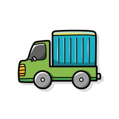 cargo truck doodle N8