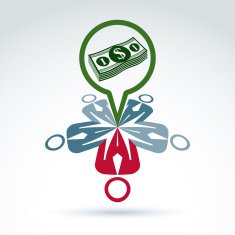 Business idea discussion concept chat on economics