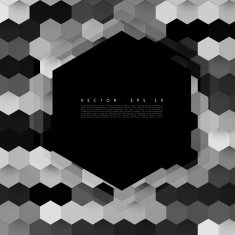 Vector abstract color 3d hexagonal N5