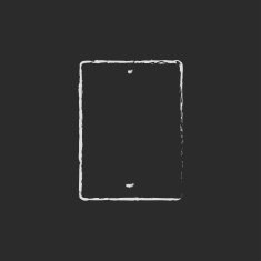 Touch screen tablet icon drawn in chalk N3