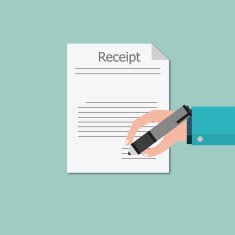 Receipt icon Flat design