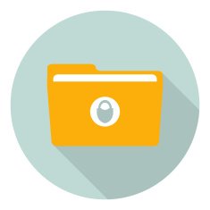 Folder icon with lock Flat design