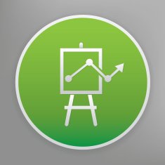 Profit icon design on green button vector