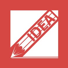 Logo pen with the inscription idea