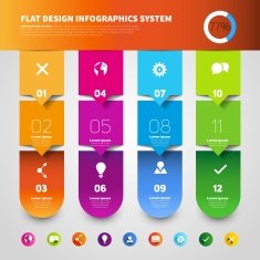 Set of four version options infographics N2