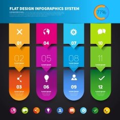 Set of four version options infographics N3