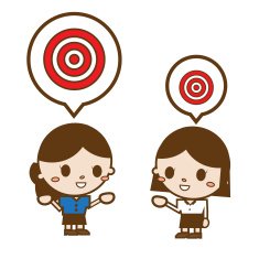 Big Target Business Concept Cartoon Illustration N2