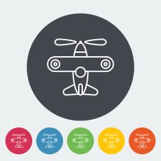 Airplane toy icon N2