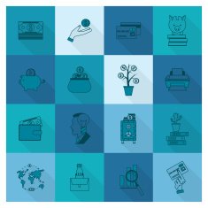 business and finance icon set N98