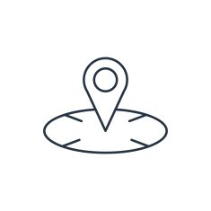 Map pointer outline icon N2
