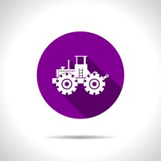 Vector color flat heavy machine icon N17