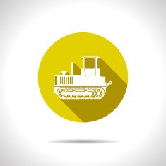 Vector color flat heavy machine icon N18