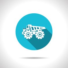 Vector color flat heavy machine icon N19