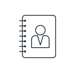 address book outline icon