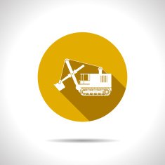 Vector color flat heavy machine icon N20