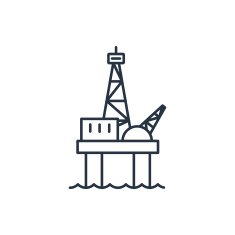 Oil platform outline icon N2