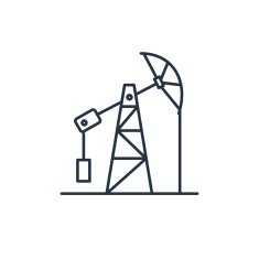 oil pump jack outline icon