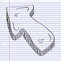 Simple doodle of an arrow N3