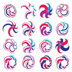 Arrows abstract loop symbols vector conceptual pictogram