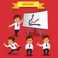 Set of businessman character N4