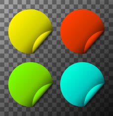 Vector modern colorful stickers set N3