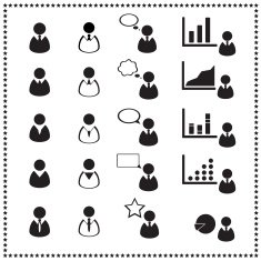Set of user icons Vector illustration