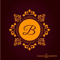 ornamental floral circle symbol