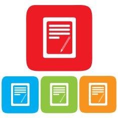 pencil and paper icon Vector Illustration