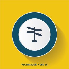 Blank Road Sign vector icon