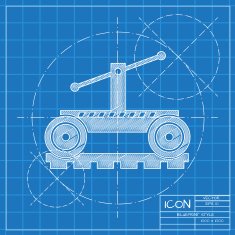Vetor color flat trolley icon Eps10