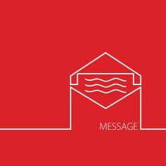 message in red vector