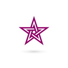 Abstract star icon design template elements N4