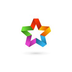 Abstract star icon design template elements N8