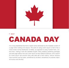 Banner design elements for Canada Day 1st of July