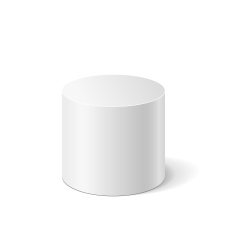Vector white cylinder