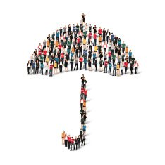 group people shape umbrella