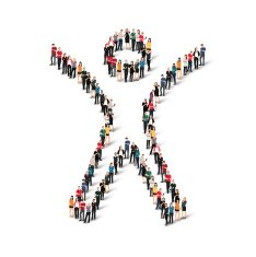 group people shape man