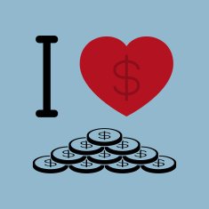 I love money business concept