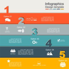 Infographic report template with numbers and icons Vector N2